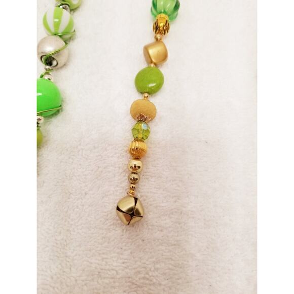 Lime green and gold Christmas icicle ornaments c19* - Picture 6 of 9